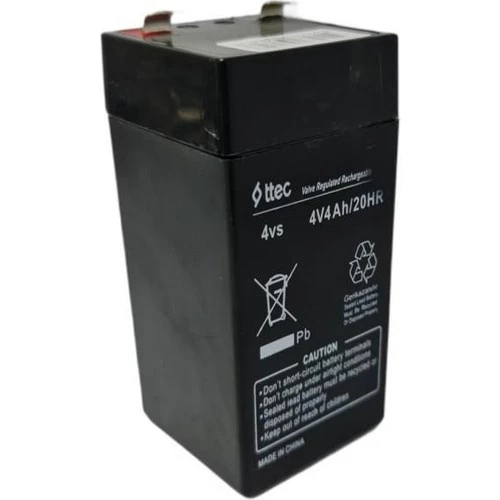 4V 4AH Akü Fener Aküsü Işıldak Aküsü 4V 4AH Bakımsız Kuru Dik Akü Kare 4 Volt 4 Amper Akü 4Volt Akü - 2