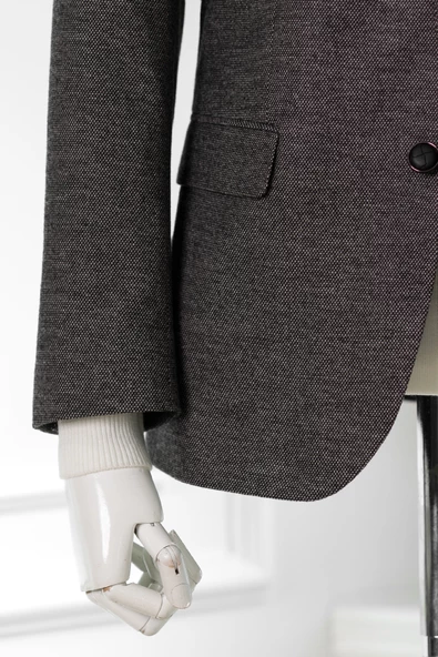 APARTRO KLASİK KESİM ÇİFT YIRTMAÇ 4 DROP KUŞ GÖZÜ KIŞLIK ERKEK TEK CEKET - 3