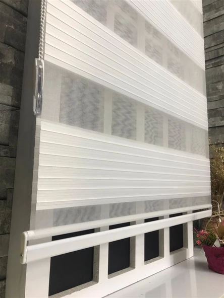 Pliseli Stor Zebra Perde Ekru STB481-D  Ekru 170 x 200 - 3