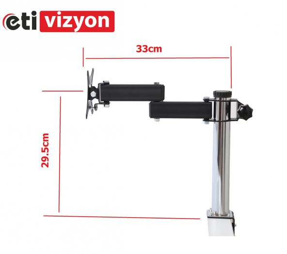 Etivizyon DM-01 Masa Üstü Monitör Askı Aparatı 17"-27" - 2