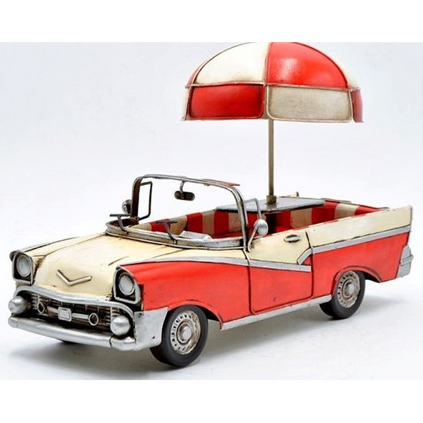 Jayland Metal Eskitilmiş Retro Klasik Şemsiyeli Araba ürün görseli