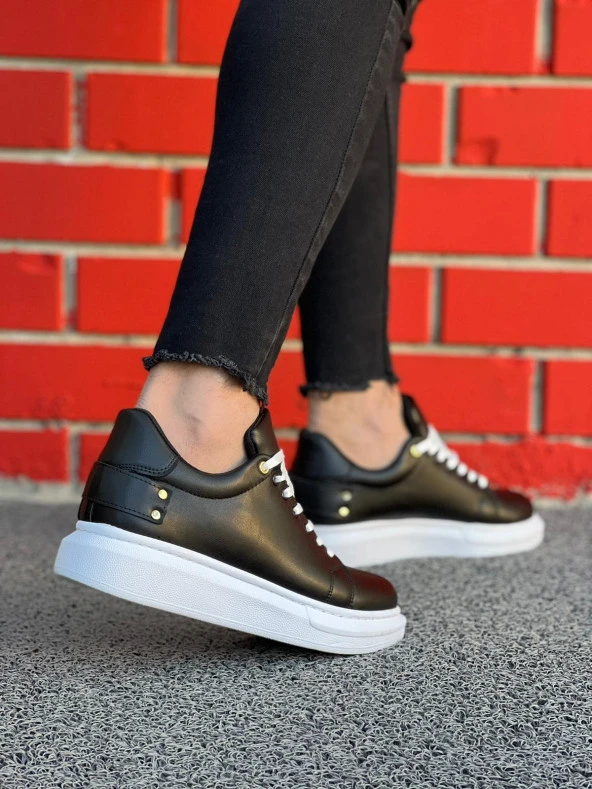 KB047 Siyah Cilt Günlük Erkek  Ayakkabı - Resim 2