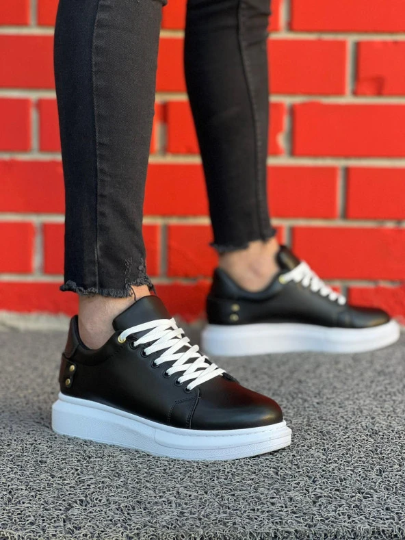 KB047 Siyah Cilt Günlük Erkek  Ayakkabı - Resim 3