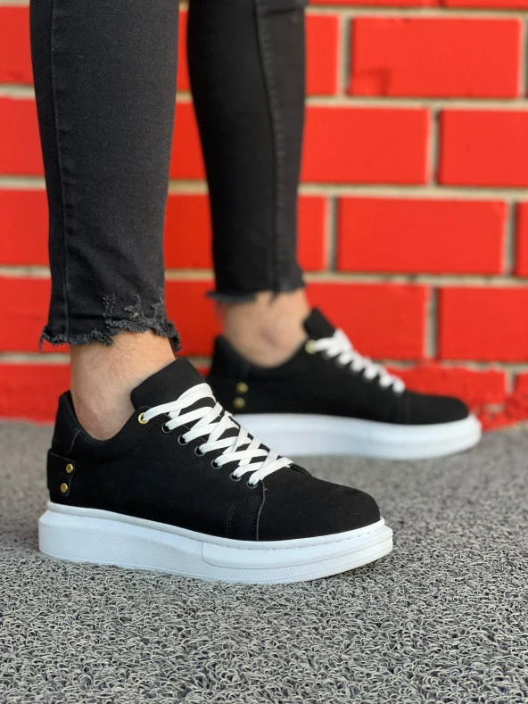 KB047 Siyah Süet Günlük Erkek  Ayakkabı - 3