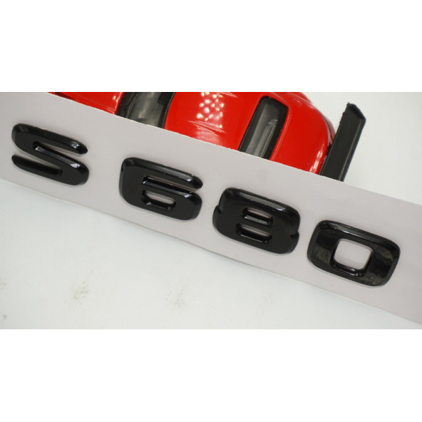 S 680 Bagaj Parlak Siyah ABS 3M 3D Yazı Logo - 4