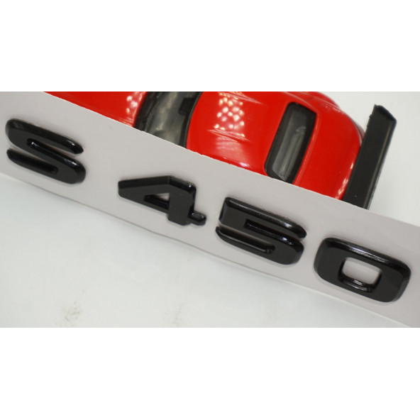 S 450 Bagaj Parlak Siyah ABS 3M 3D Yazı Logo - 4