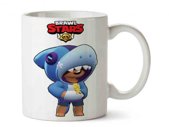 Brawl Stars Shark Leon Tasarım Logolu Kupa Bardak