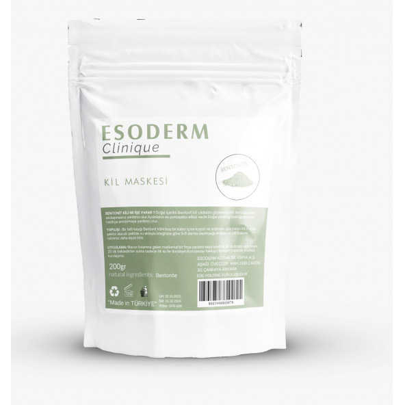 ESODERM YÜZ MASKESİ YEŞİL KİL MASKESİ 200 GRAM - 1