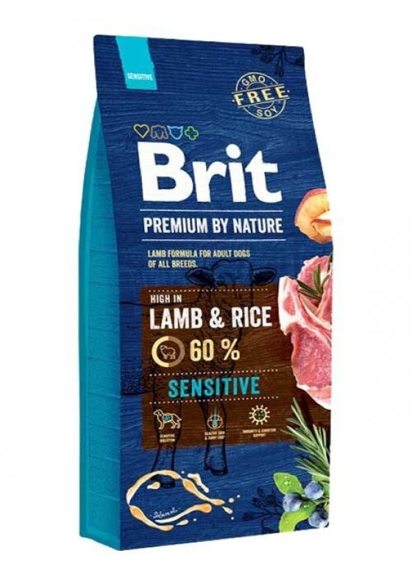 Brit Premium Sensitive Lamb Kuzu Etli Hassas Yetişkin Köpek Maması 15 Kg