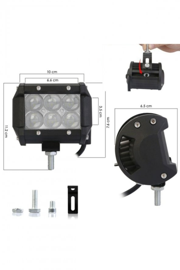 GPR Motosiklet Sis Farı 18 Watt 2 Li Set - Resim 3