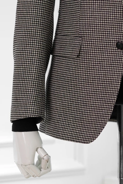 APARTRO KLASİK KESİM KAZAYAĞI ÇİFT YIRTMAÇ 6 DROP KIŞLIK ERKEK TEK CEKET - 4