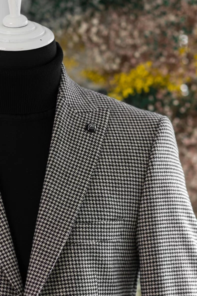 APARTRO KLASİK KESİM KAZAYAĞI ÇİFT YIRTMAÇ 6 DROP KIŞLIK ERKEK TEK CEKET - 3