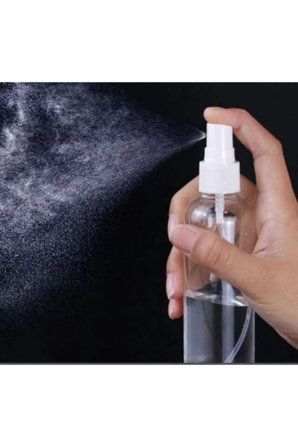 100 Adet 60 Ml Sprey Başlıklı Kolonya, Dezenfektan, Likit Şişesi 100x60 Ml - 3