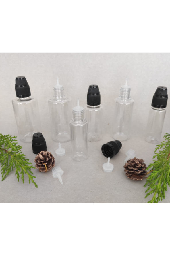 avese 10 Adet 10 ML Kilitli Kapaklı, Damlatma Uçlu, Tıpalı, Kolonya, Dezenfektan, Likit Şişesi - 1