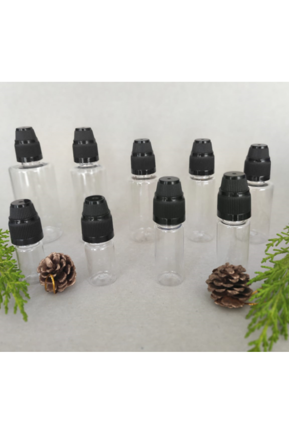 avese 10 Adet 10 ML Kilitli Kapaklı, Damlatma Uçlu, Tıpalı, Kolonya, Dezenfektan, Likit Şişesi - 2