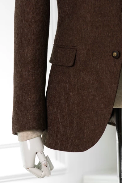 APARTRO KLASİK KESİM ÇİFT YIRTMAÇ 6 DROP KIŞLIK ERKEK TEK CEKET - 2