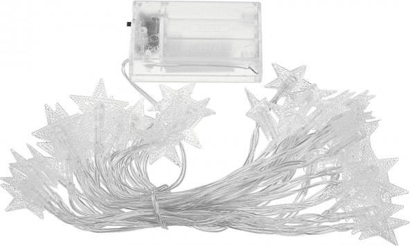 Pilli Led Işıklı Yıldızlar Dekoratif Lamba Ev Aydınlatma 4 Metre YD1512 - Resim 2