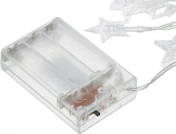 Pilli Led Işıklı Yıldızlar Dekoratif Lamba Ev Aydınlatma 4 Metre YD1512 - Resim 4