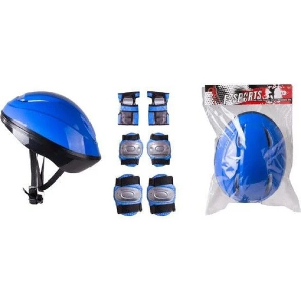 F-Sports Kask Dizlik Dirseklik Koruyucu Set Paten Scooter Kay Kay Koruyucu Set