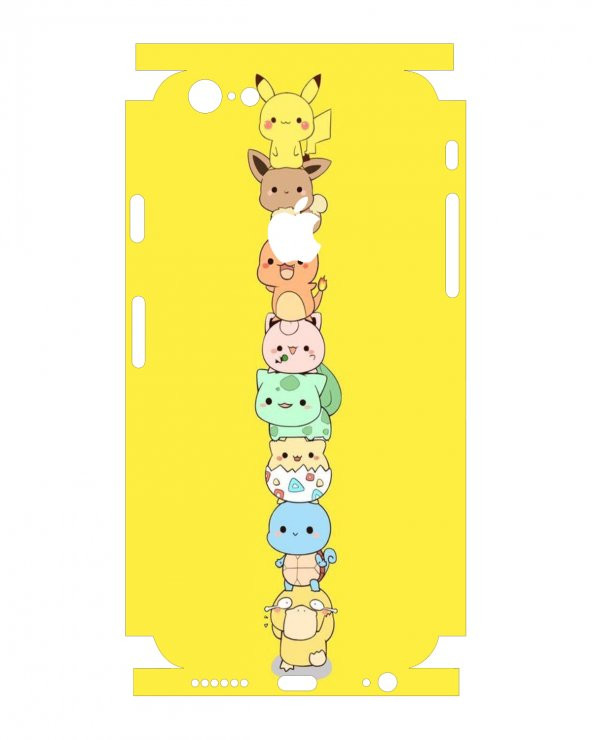 Apple iPhone 6 /6s Uyumlu Pokémon Telefon Kaplaması Full Cover 3m Sticker Kaplama