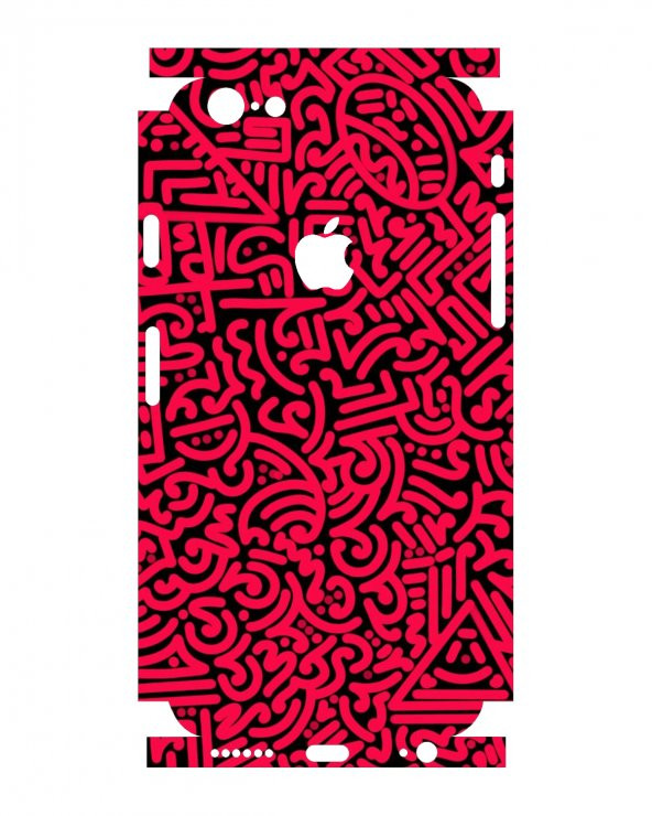 Apple iPhone 6 /6s Uyumlu Kırmızı Grafiti Telefon Kaplaması Full Cover 3m Sticker Kaplama