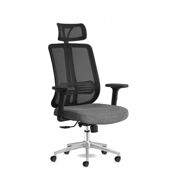 Calitte Yönetici Çalışma Koltuğu  Spark Başlıklı  Siyah Krom