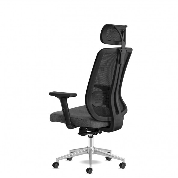 Calitte Yönetici Çalışma Koltuğu  Spark Başlıklı  Siyah Krom - 4