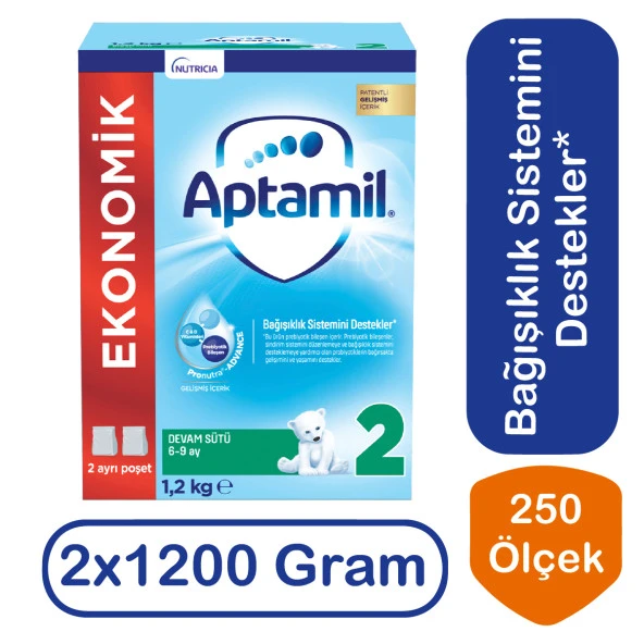 Aptamil Devam Sütü 2 Numara 1200 gr 2 li Paket