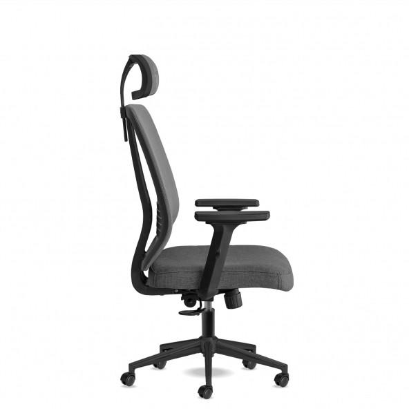 Calitte Yönetici Çalışma Koltuğu - Spark Başlıklı - Gri Siyah - 3