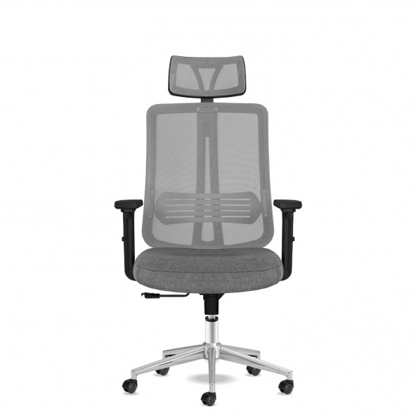 Calitte Yönetici Çalışma Koltuğu Spark Başlıklı Gri Krom - 2