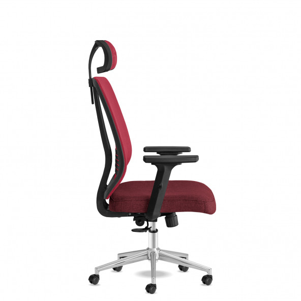 Calitte Yönetici Çalışma Koltuğu - Spark Başlıklı - Kırmızı Krom - 3