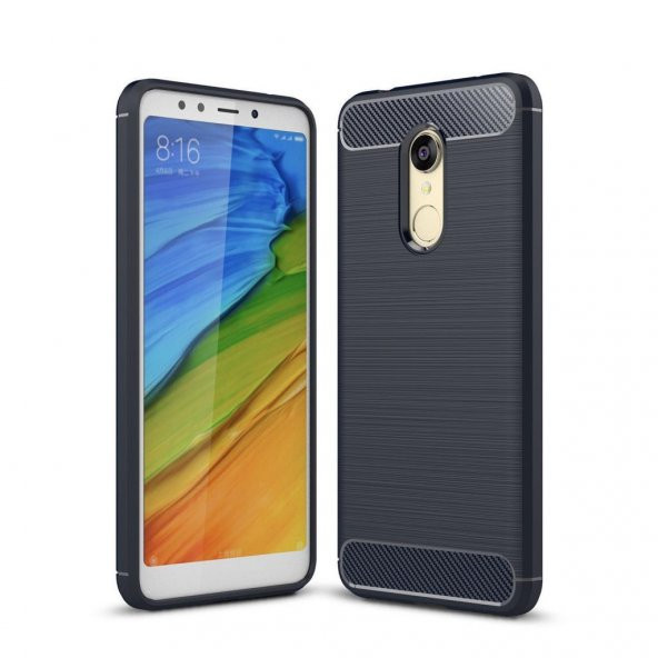 Xiaomi Redmi 5 PLUS Kılıf Antişok Karbon Silikon Kapak Kılıf + Cam - 10