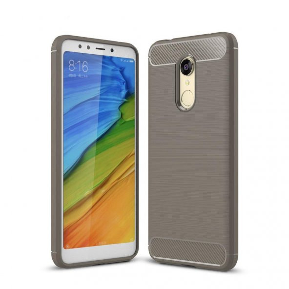 Xiaomi Redmi 5 PLUS Kılıf Antişok Karbon Silikon Kapak Kılıf + Cam - 11