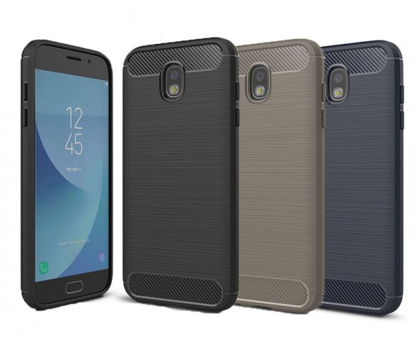 Samsung Galaxy J3 Pro Kılıf Zore Karbon Fiber Silikon Kapak + Nano Cam - 2