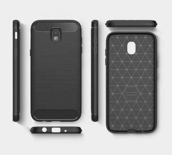 Samsung Galaxy J3 Pro Kılıf Zore Karbon Fiber Silikon Kapak + Nano Cam - 5