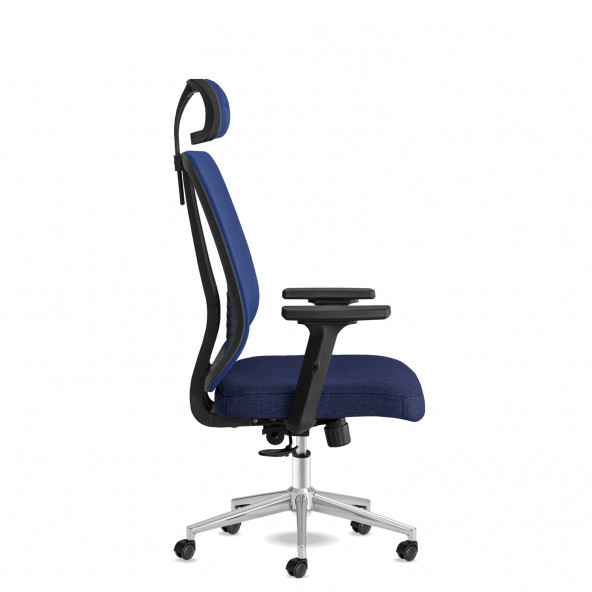 Calitte Yönetici Çalışma Koltuğu - Spark Başlıklı - Lacivert Krom - 3