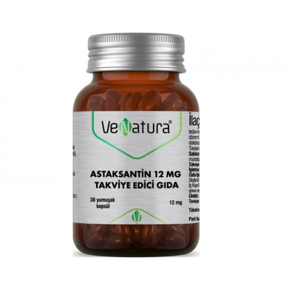 Venatura Astaksantin 12 Mg Takviye Edici Gıda 30 Yumuşak Kapsül