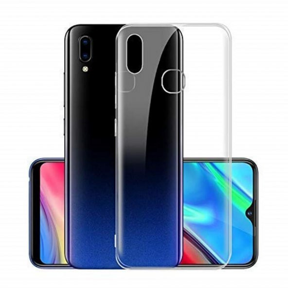 Samsung Galaxy M10 Zore Şeffaf Esnek Silikon Kılıf + Nano Cam