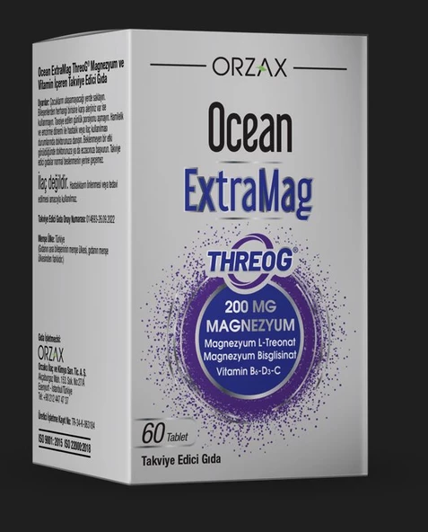 Orzax Ocean ExtraMag Threog Takviye Edici Gıda 60 Tablet