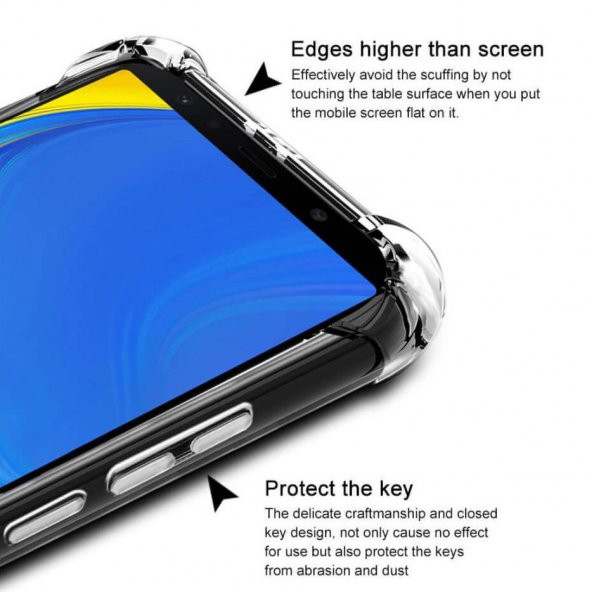 Samsung Galaxy A50 Kılıf Kenar Korumalı Antişok Silikon + Nano Cam - 5