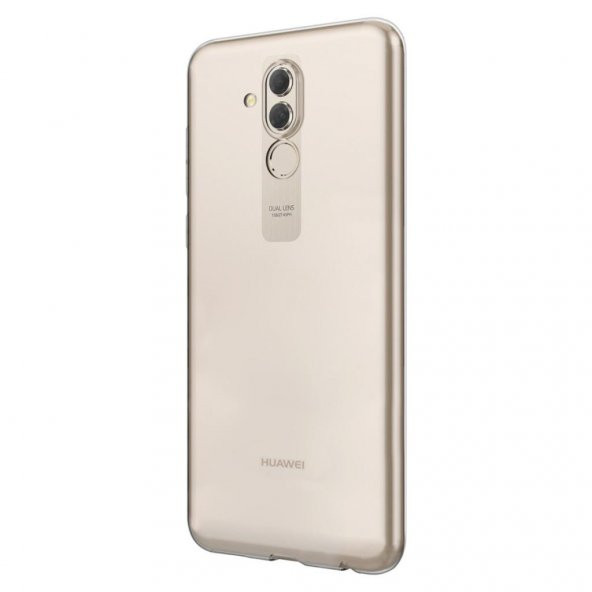 Huawei Mate 20 Lite Kılıf İnce Şeffaf Silikon Kılıf Kamera Korumalı - 4