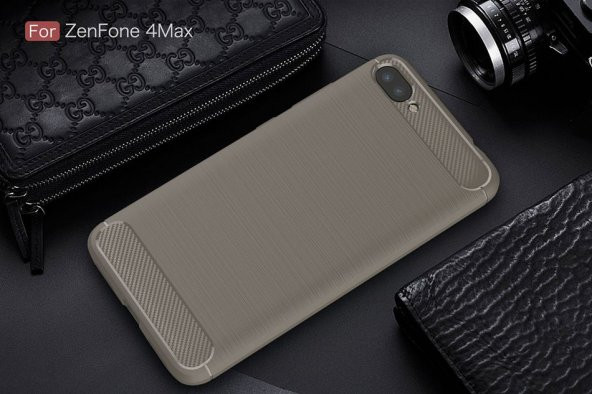 Asus Zenfone 4 Max ZC554KL Kılıf Karbon Fiber Silikon Kapak Kılıf - 5