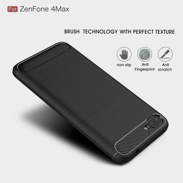 Asus Zenfone 4 Max ZC554KL Kılıf Karbon Fiber Silikon Kapak Kılıf - 7