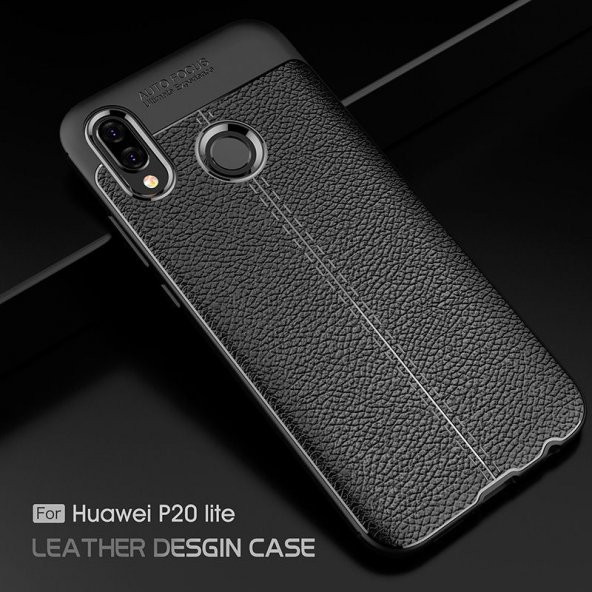 Huawei P20 Lite Kılıf Deri Niss Antişok Silikon Kapak Kılıf - 2