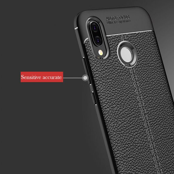 Huawei P20 Lite Kılıf Deri Niss Antişok Silikon Kapak Kılıf - 5