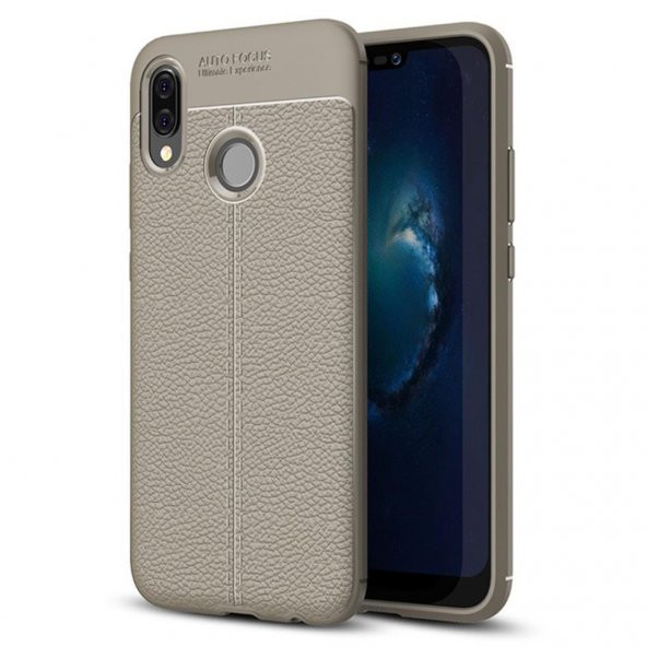 Huawei P20 Lite Kılıf Deri Niss Antişok Silikon Kapak Kılıf - 6