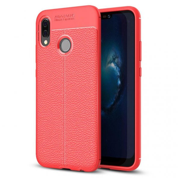 Huawei P20 Lite Kılıf Deri Niss Antişok Silikon Kapak Kılıf - 7