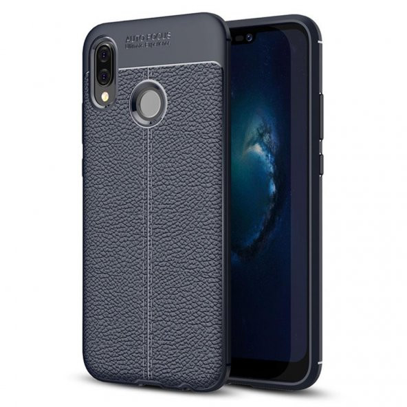 Huawei P20 Lite Kılıf Deri Niss Antişok Silikon Kapak Kılıf - 8