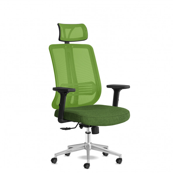 Calitte Yönetici Çalışma Koltuğu - Spark Başlıklı - Yeşil Krom