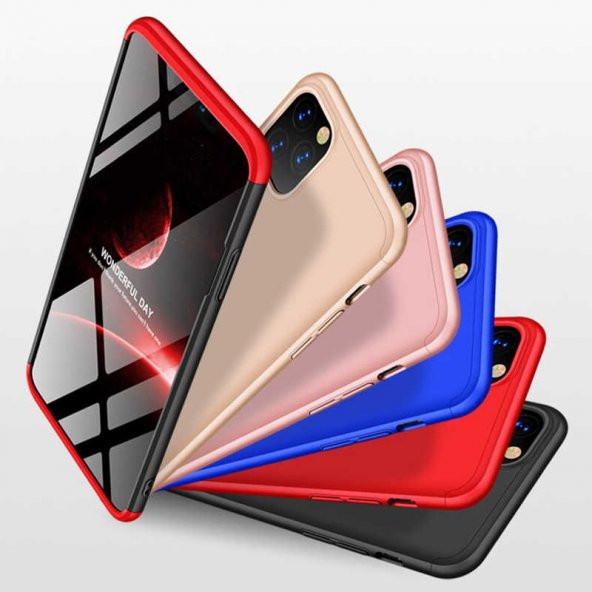 Apple iPhone 11 Pro Max Kılıf Zore Tam Koruma 3 Parça Ays Kapak